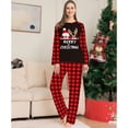 thumbnail image 4 of URMAGIC Matching Family Pajamas Sets Christmas PJS Red Plaid Tee And Pants 2-Piece Fall Winter Clothes Loungewear Sleepwear Set, 4 of 4
