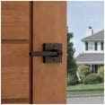thumbnail image 4 of Kwikset Montreal Keyed Entry Lever Door Handle Set with Square Rose featuring Smart Key Security in Venetian Bronze, 4 of 7