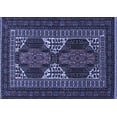thumbnail image 1 of Ahgly Company Machine Washable Indoor Rectangle Persian Blue Traditional Area Rugs, 7' x 9', 1 of 4