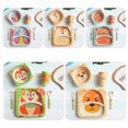 thumbnail image 5 of ziyahi Kids Tableware Set 5Pcs Baby Bamboo Fiber Cartoon Bowl Animal Dinnerware Set Toddler Cup Spoon Fork, 5 of 5