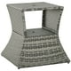 thumbnail image 1 of Mesa auxiliar Outsunny de mimbre de ratán de 2 niveles, color gris, 1 of 9