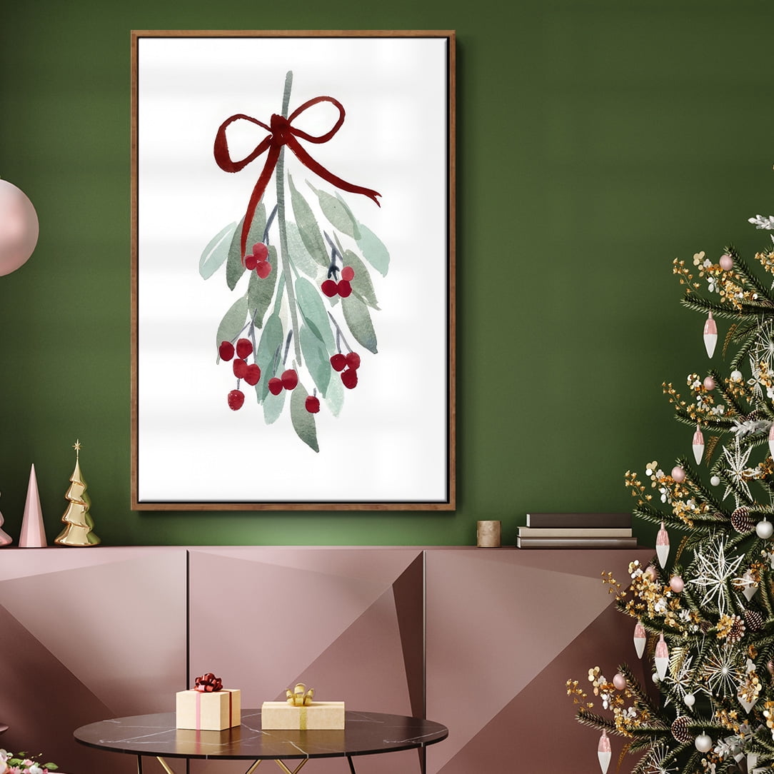 Come Across I - Framed Gallery Wrapped Holiday Canvas - 25 x 37 - Rosewood Frame