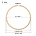 thumbnail image 2 of Uxcell 5" Round Bamboo Embroidery Hoop Circle Cross-Stitch Ring, 6 Pack, 2 of 5