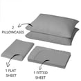 thumbnail image 5 of 4 Piece Bed Sheet Sets of Brushed Microfiber Sheets - Soft & Durable Fits Upto 15" Deep Pocket (King, Light Grey), 5 of 6