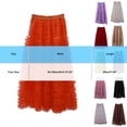 thumbnail image 3 of Mifsaly Tulle Skirts for Women Full Layered High Waist Flowy Skirt Lightweight Fashion Casual Cocktail Party Wedding Vacation Outfits Free Size, 3 of 5