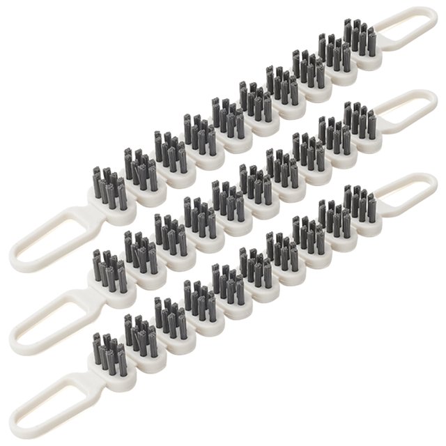 Cepillo de limpieza flexible para baño, grifo, suelo, pared, azulejos, ranuras para ventana, 3 uds.