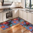 thumbnail image 3 of Kitchen Rugs Sets Of 2,Pioneer Flower Floral Print Pattern Anti Fatigue Kitchen Mat Rugs Non Slip Washable,Decorative Kitchen Floor Mats for Kitchen,Sink,Laundry,17"X47", 3 of 5