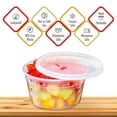 thumbnail image 2 of Deli Containers QUIDDITY WARE, 500 ml, con tapas, paquete de 50, 2 of 6