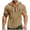 Khaki, variant on Jerdar Short Sleeve Hoodies for Men Gym Workout Athletic Hooded Sweatshirts Lightweight Quarter Zip Pullover with Pockets