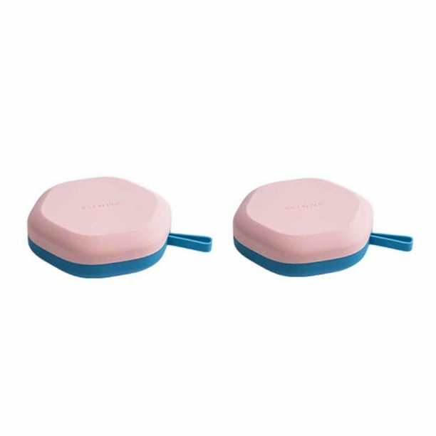 Molde hexagonal para cubitos de hielo para el hogar, creativo molde hexagonal para cubitos de hielo, caja de hielo para refrigerador, bandeja de hielo para hacer bricolaje, caja de almacenamiento de hielo casera (2 rojos y azules) ER