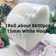 thumbnail image 1 of Wholesale 1roll Transparent White Dot Sticker Adhesive Fastener Tape Dot Hook and Loop Round Strong Self Adhesive Fastener Tape 15mm WH hook 8600pcs Dot Sticker, 1 of 6