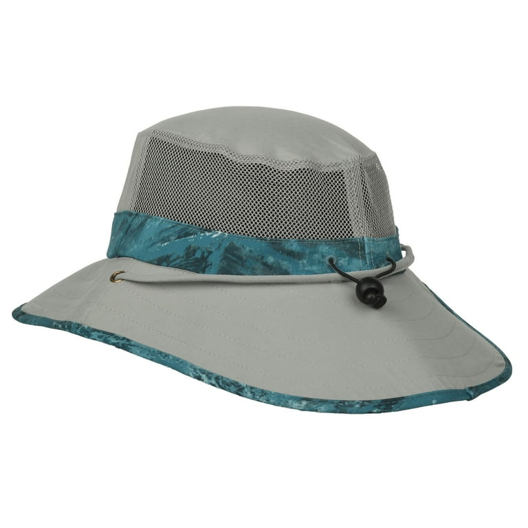 Realtree Adult Gray Wide Brim Boonie Sun Hat, Mesh Crown