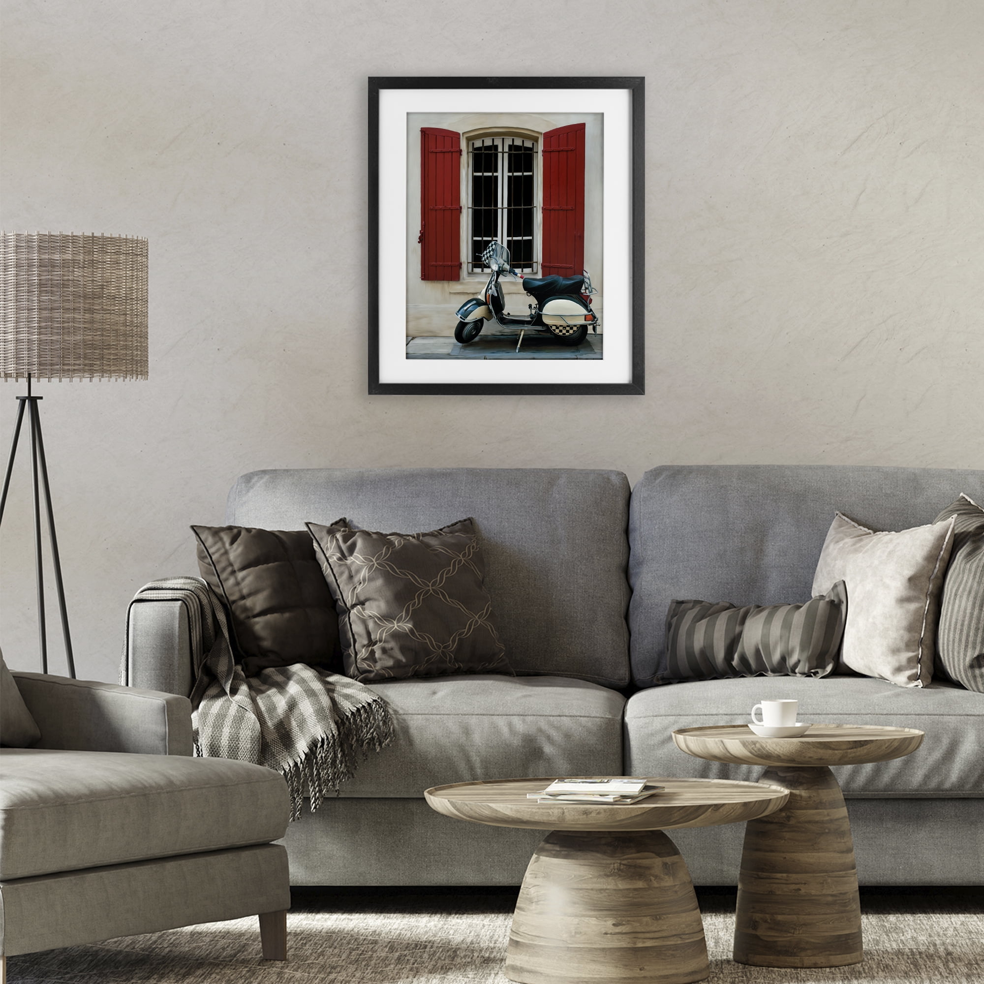 Stupell Industries Two Wheel Dream Black Framed Print Under Glass, design by Renel Peters
