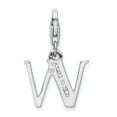 thumbnail image 3 of White Sterling Silver Charm Pendant Themed Cubic Zirconia CZ Round Clear .5 In 12 mm, 3 of 3