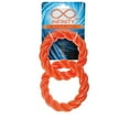 thumbnail image 5 of Infinity Pet TPR Chew and Tug Rope Toy, 2 Rings, Orange, 5 of 6