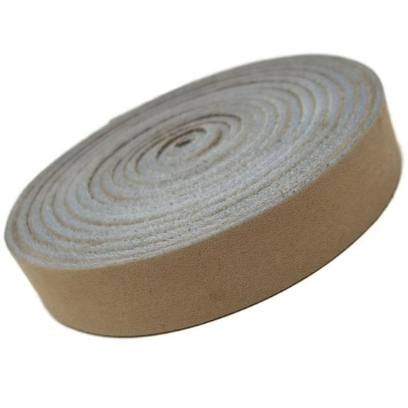 TOFL Genuine Top-Grain Leather Strap | 72 Inches Long | 1/2 Inch Wide | 1/16 Inch Thick (4-5 oz) | 1 Leather Strip for DIY Arts & Craft Projects, Clothing, Jewelry, Wrapping | Beige