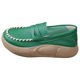 thumbnail image 2 of Zapatos informales de PU para mujer, zapatos de suaves y cómodos, zapatillas de deporte sin cordones, parte inferior gruesa, ropa de calle verde 36, 2 of 8