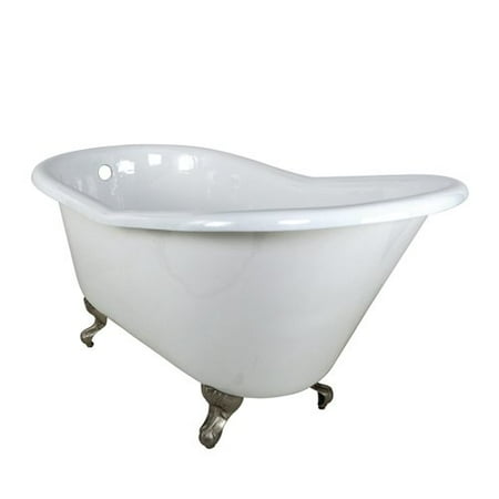 UPC 663370286353 product image for Kingston Brass VCTND6030NT8 60 inches Cast Iron Slipper Clawfoot Bathtub with Sa | upcitemdb.com