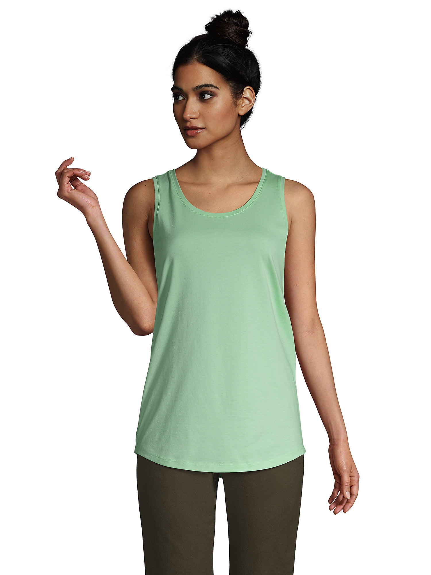 Lands' End Women's Petite Supima Cotton Scoop Neck Tunic Tank Top -  Walmart.com