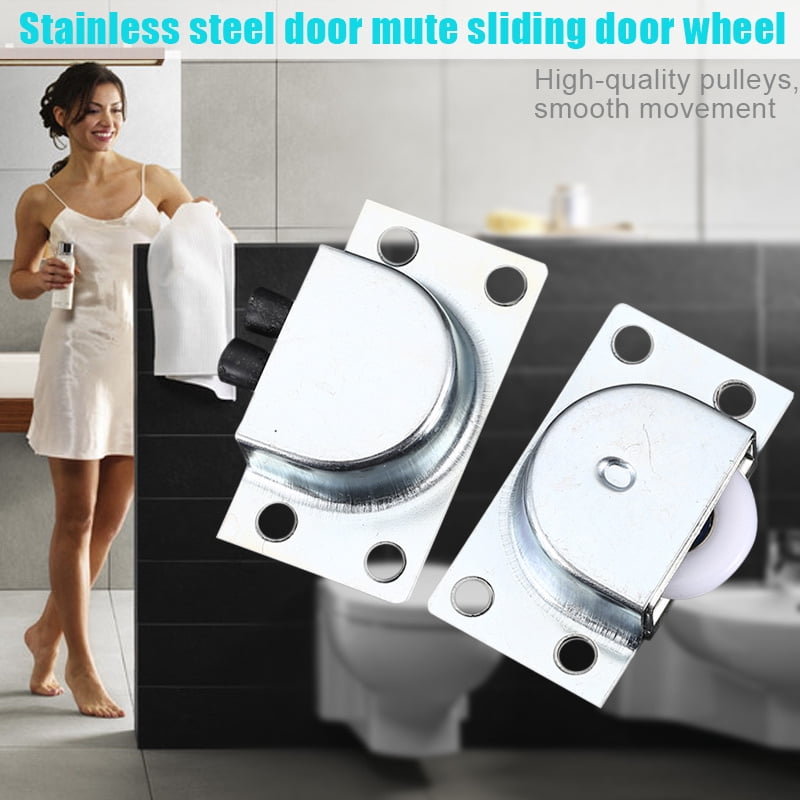 Sliding Door Wheel Stainless Steel Furniture Cabinet Mute Door Rollers NEW 