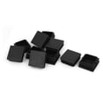thumbnail image 2 of 40mmx40mm Plastic Blanking End Cap Square Ribbed Tube Insert Plug Black 10pcs, 2 of 4