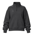 thumbnail image 5 of Asgosdo Women Oversized Sweatshirts Quarter Zip Long Sleeve Solid Color Casual Soft Pullover Fall Tops, 5 of 6