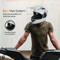 thumbnail image 4 of PITMOTO PM-888, Full Face Dual Visor DOT Approved Motorcycle Helmet-Gray-X-Large, 4 of 10
