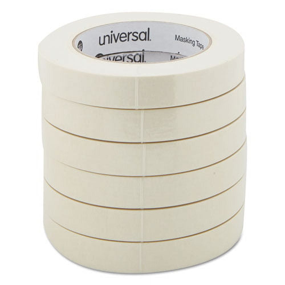 Removable General-Purpose Masking Tape, 3" Core, 18 Mm X 54.8 M, Beige, 6/pack | Bundle of 5 Packs