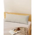 thumbnail image 2 of White Swan Body Pillow Cover 20x54, Farmhouse Solid Beige Color Modern Art Decorative Pillowcase with Zipper, Microfiber Pillow Protector, Soft Breathable Long Lumbar Pillowcases for Women, 2 of 9