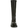 thumbnail image 5 of Jeffrey Campbell Bestride Black Leather Knee Lug Sole Chunky Chunky Moto Boot (Black Knee High, 6), 5 of 6