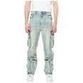 thumbnail image 2 of Smoke Rise Men Handle Cargo Pocket Jean(Seville Blue), 2 of 6