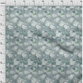 thumbnail image 3 of oneOone Cotton Cambric Grayish Blue Fabric Florals Diy Clothing Quilting Fabric Print Fabric By Yard 56 Inch Wide-KJU, 3 of 4