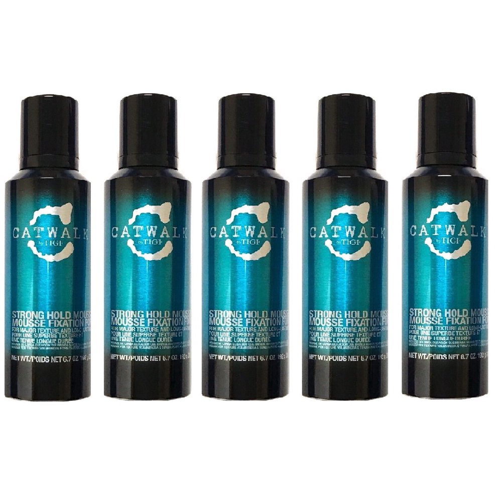 Pack of 5 Tigi Catwalk Strong Hold Mousse 6.7 Oz