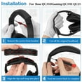 thumbnail image 5 of Geekria Headband Pad Compatible with Boses QuietComfort 35 ii Gaming, QC35 II/ QC35/ QC45/ QC SE Headphones Replacement Band Repair Part (Light Grey), 5 of 6