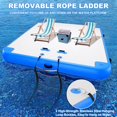 thumbnail image 5 of 6ft/8ft/10ft/12ft Floating Dock Water Platform, Multi-People Inflatable Floating Mat, Dock Platform for Lake/Boats/Island/Swimming Pool, 5 of 5