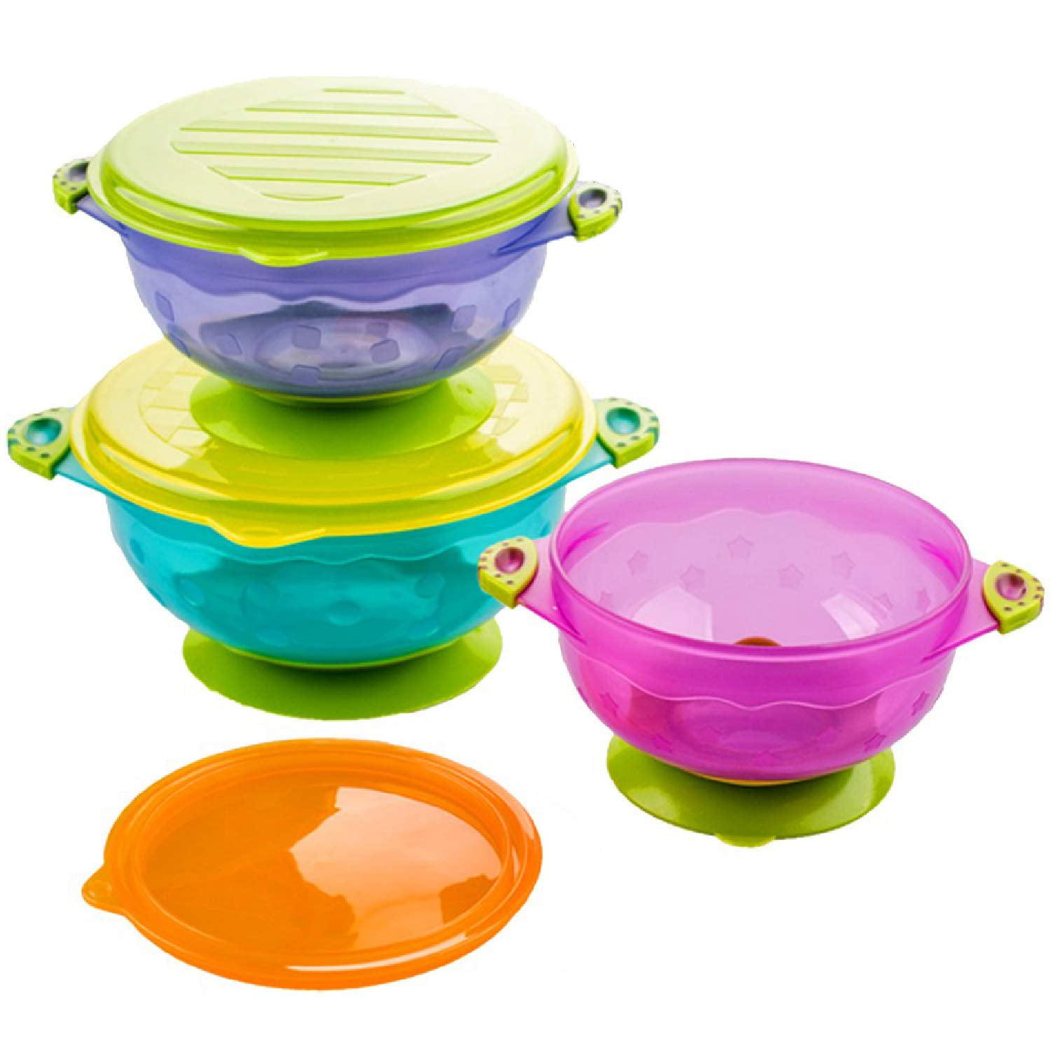 Baby Bowl Infant & Toddler Weaning Dish for Self-feeding Kids Tableware Stay Put 
