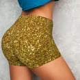thumbnail image 6 of Rocae Gold Glitter for Women's Quick-Dry Running Shorts,Ladies Active Athletic Apparel Yoga Workout Gym Running Volleyball Spandex Shorts X-Large, 6 of 9