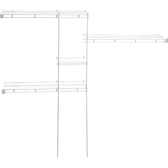 ClosetMaid 5-Foot to 8-Foot Closet Organizer Kit, White
