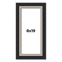 8x19 Frame Black Real Wood Picture Frame Width 2.25 Inches | Interior Frame Depth 0.5 Inches |