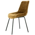 thumbnail image 3 of Elama 2 Piece Tufted Chair in Brown with Metal Legs, 3 of 3