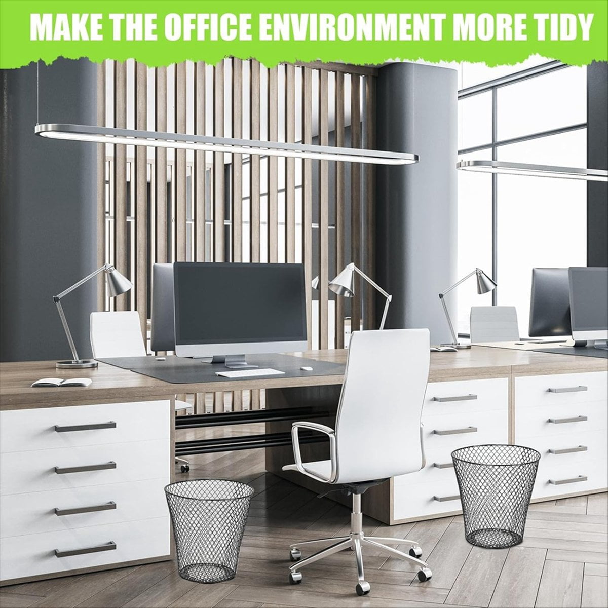Round Wastepaper Basket, Wire Mesh Desk Metal Can Recycling Can Garbage Container for Bedroom Office(10pcs)