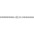 thumbnail image 3 of Leslie's Real 14kt White Gold 3mm Diamond- cut Rope Chain Chain Bracelet; 8 inch; for Adults and Teens; for Women and Men, 3 of 4