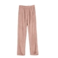 thumbnail image 5 of Women's Winter Flannel Coral Fleece Pants, Outdoor Friendly Strolling Pants, Thickened Warm Sleepwear Bottoms for Lazy Days and Home Comfort, Elastic Waist Lounge Pants Pink M, 5 of 5