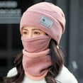 thumbnail image 5 of SPRING PARK 1 Set Women Winter Knitted Beanie Cap Warm Face Cover Neck Scarf Gloves Outdoor Hat+Scarf, 5 of 7