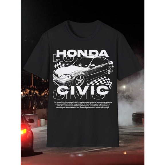 Vintage Honda Civic graphic car T-shirt