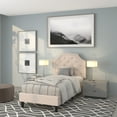 thumbnail image 2 of Flash Furniture Brighton Twin Size Tufted Upholstered Platform Bed in Beige Fabric, 2 of 12