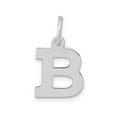 thumbnail image 6 of 14k White Gold Small Block Initial B Charm Pendant, 6 of 7