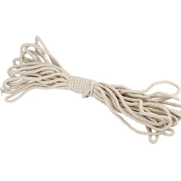 Toystoory Cuerda de algodón de 5mm, 8mm, 10mm, 15mm, cuerda trenzada gruesa, cuerda trenzada de decoración Beige, cuerda artesanal para el hogar, Kits de decoración para fiestas 5 mm Toystoory HA002654-01