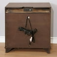 thumbnail image 5 of Newboti Furniture Brown Cherry Solid wood 1pc Nightstand Nickel Round Knob Transitional Style 3-Drawers Nightstand w Under Nightlight 04060, 5 of 10