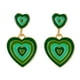thumbnail image 1 of Qarigey Pendientes de goteo de gota de amor a juego, joyería de moda, pendiente pequeño de aleación con personalidad romántica, fiesta de Ropa, zapatos y accesorios Miscelánea Oro Verde Qarigey AP015241-03, 1 of 6